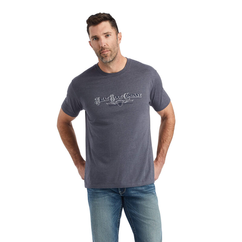 Ariat T-Shirts Herren - Masthead DunkelGrau ( SUHFL-7049 )